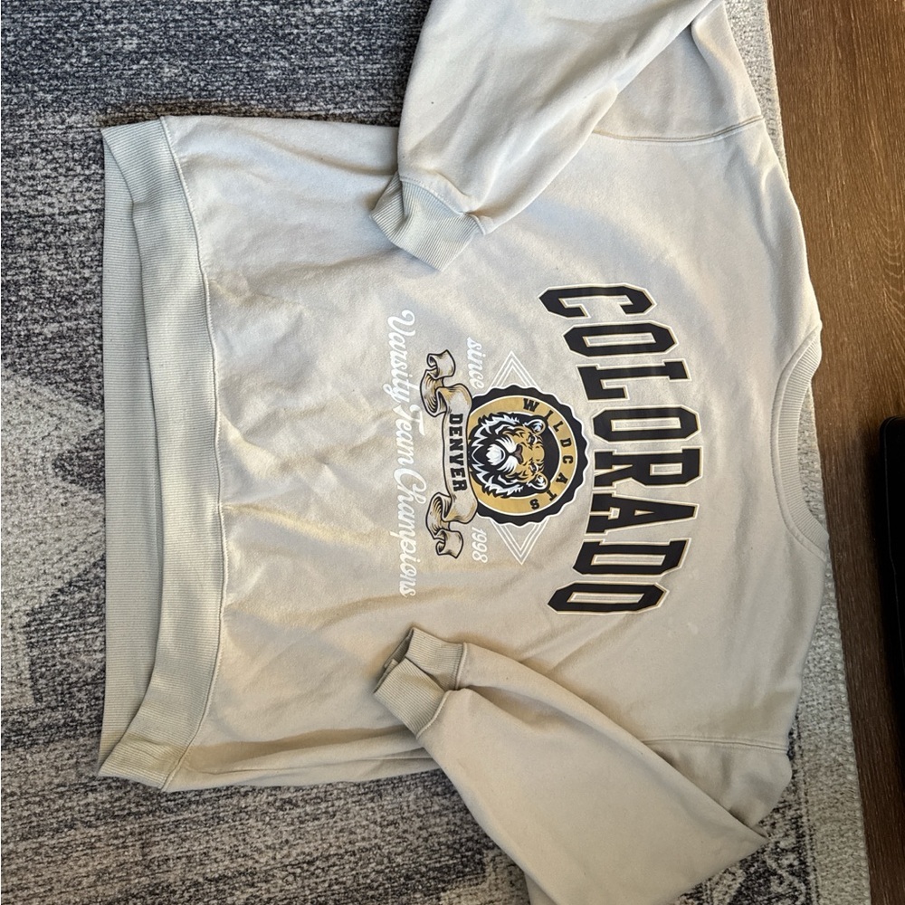 Refuge Cream Crewneck Sweater Colorado Graphic